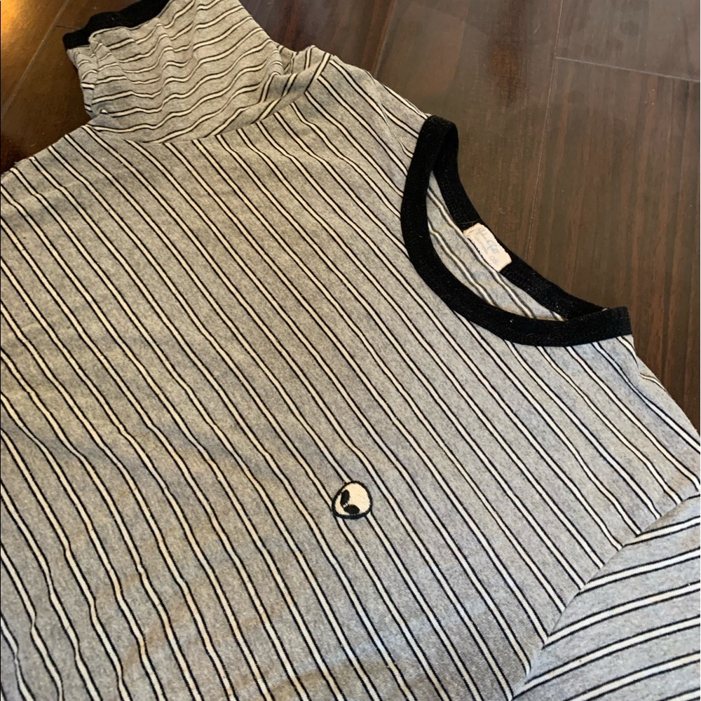 Brandy Melville Striped Alien Tee